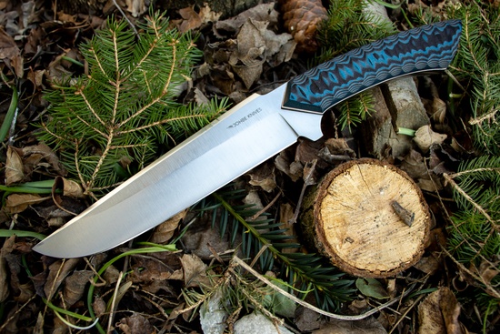 Bushcraftmesser schwarz/blau
