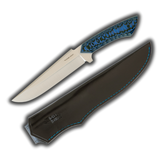 Bushcraftmesser schwarz/blau