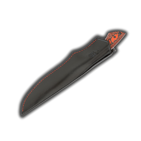 Bushcraftmesser schwarz/rot