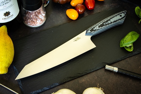 Santoku Messer mit schwarz/grauem Griff