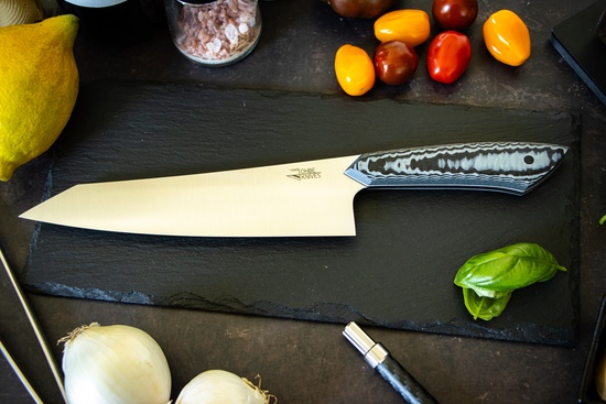 Santoku Messer mit schwarz/grauem Griff