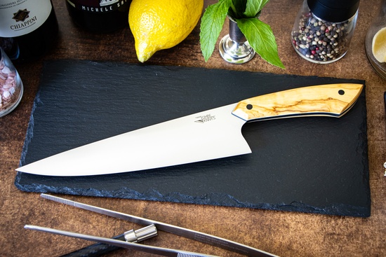 Kochmesser mit Griff aus Olivenholz