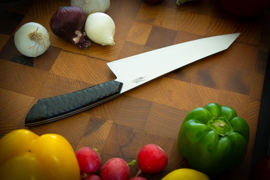 Santoku Messer mit Griff aus Ebenholz