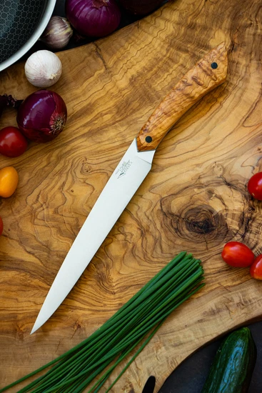 Filetiermesser mit Olivenholzgriff