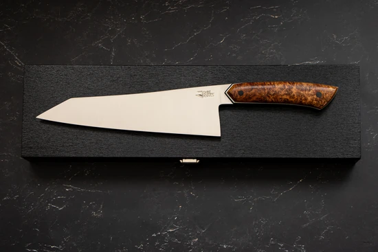 Santoku Messer mit Griff aus Amboina Maser