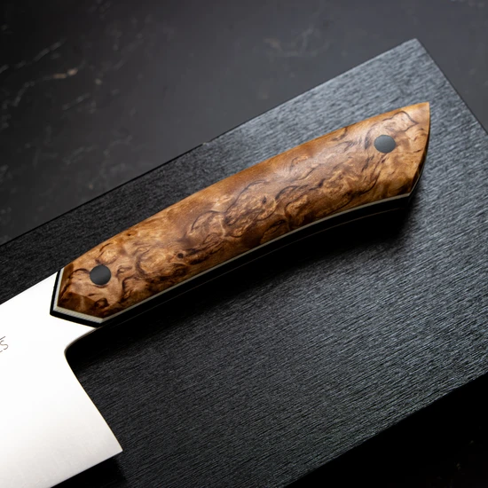 Kochmesser mit Griff aus Maserbirke