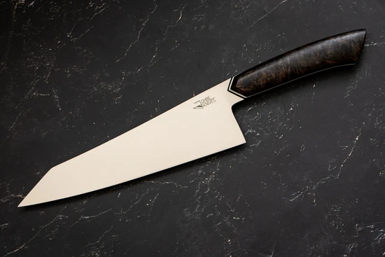 Santoku Messer mit Griff aus Maserbirke