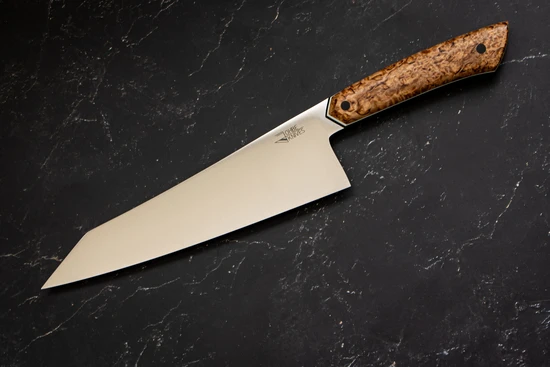 Santoku Messer mit Griff aus Maserbirke